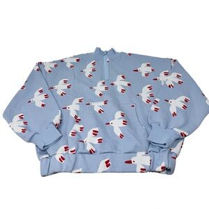 Lewis Bird Sky Quarter Zip pullover 4T unisex